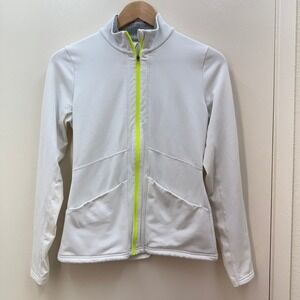 Lucy Women XS Jacket White Activewear Full Zip Athletic Running Athleisure